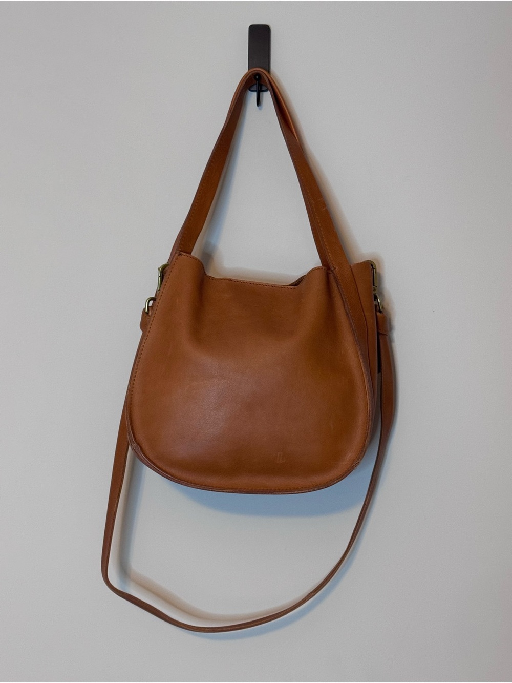 Madewell Sydney Burnished Caramel Leather Shoulder Crossbody Bag